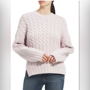 Theory and Women's Cable Knit Sweater -gorgeous lavender